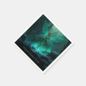Enchanted Green Fairy Winter Forest Kerstmis Servet (Hoek)