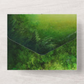 Enchanted Green Glow Forest Bossen Wedding All In One Uitnodiging (Achterkant)