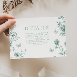 Enchanted Green Sage Wedding Details Informatiekaartje