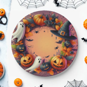 Enchanted Halloween Feest Krans Papieren Bordje