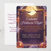 Enchanted Halloween Night Invitation Card Kaart (Voorkant / Achterkant)