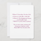 Enchanted Halloween Night Invitation Card Kaart (Achterkant)