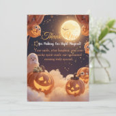 Enchanted Halloween Night Thank-You Card Bedankkaart (Staand voorkant)