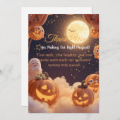 Enchanted Halloween Night Thank-You Card Bedankkaart (Voorkant / Achterkant)