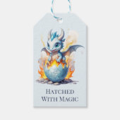 Enchanted Hatchling Blue Dragon Cadeaulabel (Voorkant)