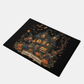 Enchanted Haunted House Halloween Deurmat (Schuin)