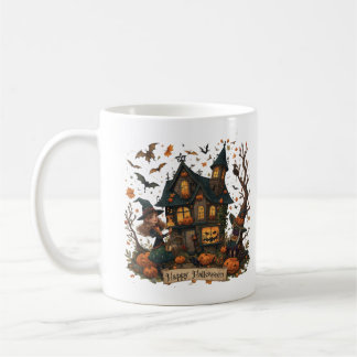 Enchanted Haunted House Halloween Koffiemok
