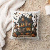Enchanted Haunted House Halloween Kussen (Deken)