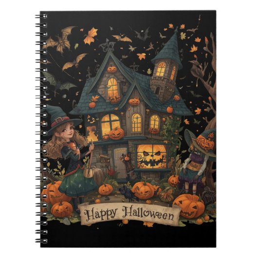 Enchanted Haunted House Halloween Notitieboek (Voorkant)