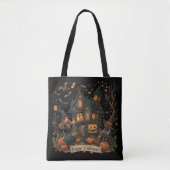 Enchanted Haunted House Halloween Tote Bag (Voorkant)