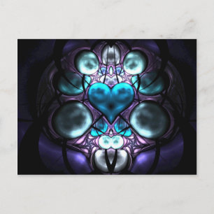 Enchanted Heart Fractal Briefkaarten