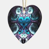 Enchanted Heart Fractal Tree Ornaments Keramisch Ornament (Links)