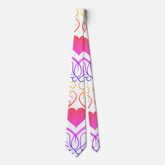 Enchanted Heart: Uniek Liefde Symbool Ontwerp Stropdas (Voorkant)
