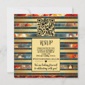 Enchanted Herfst Forest All-in-One Wedding Kaart (Achterkant)