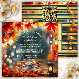 Enchanted Herfst Forest All-in-One Wedding Kaart