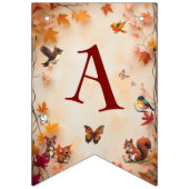 Enchanted Herfst Woodland Animals Bunting Banner (Derde vlag)