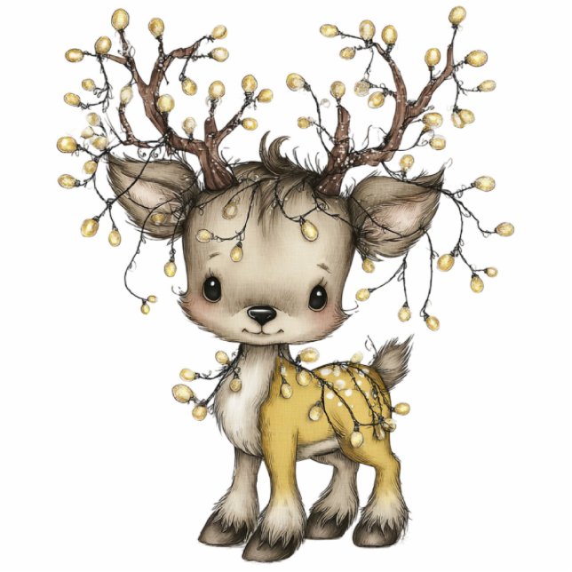 Enchanted Holiday Deer Staand Fotobeeldje (Voorkant)