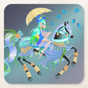 Enchanted Horse Ride Kartonnen Onderzetters