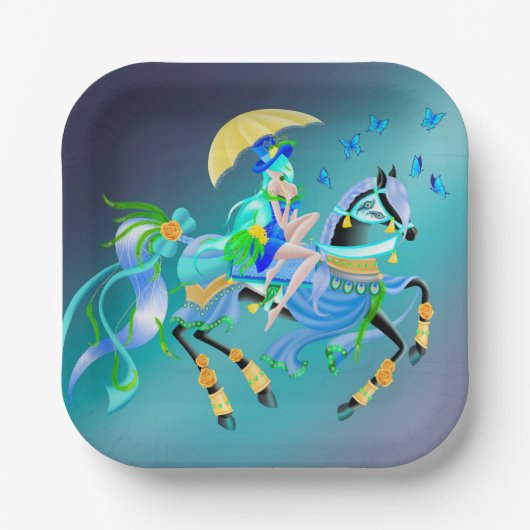 Enchanted Horse Ride Papieren Bordje (Voorkant)