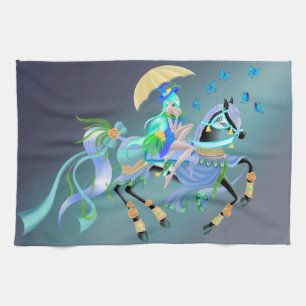 Enchanted Horse Ride pauw showgirl Theedoek