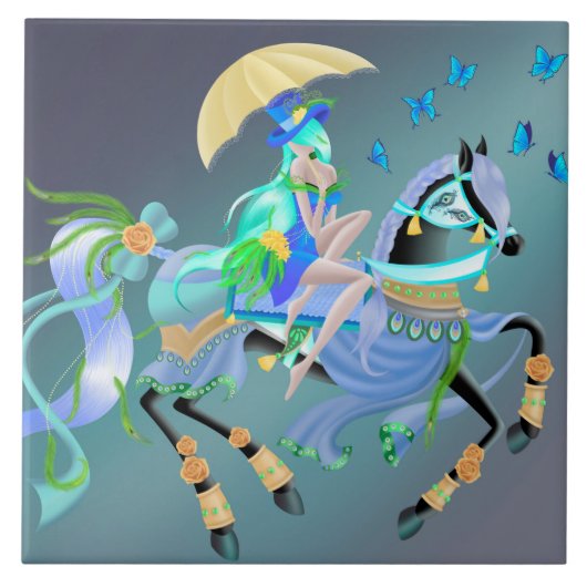 Enchanted Horse Ride Tegeltje (Voorkant)