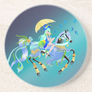 Enchanted Horse Ride Zandsteen Onderzetter