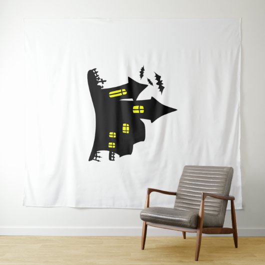 Enchanted House Haunted Halloween Wandkleed (In Situ (horizontaal))