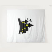 Enchanted House Haunted Halloween Wandkleed (Voorkant (horizontaal))
