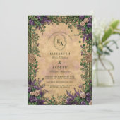 Enchanted Ivy Garden Wedding Kaart (Staand voorkant)
