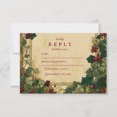 Enchanted Ivy Greenery Wedding RSVP Kaartje (Voorkant)