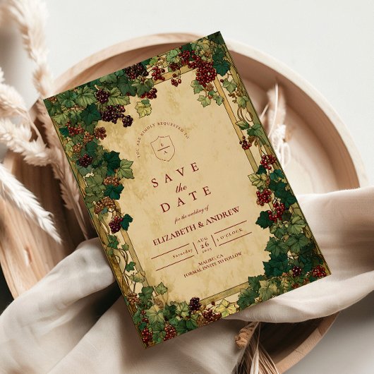 Enchanted Ivy Greenery Wedding Save The Date