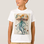 Enchanted Jellyfish: Mystieke onderwater elegantie T-shirt (Voorkant)