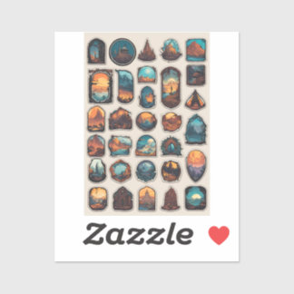 Enchanted Kingdoms Sticker Pack: Fantasy Landscape
