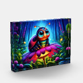 Enchanted Ladybug zachte gloeiende fantasie bloem Fotoblokken (Links)