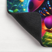 Enchanted Ladybug zachte gloeiende fantasie bloem Muismat (Hoek)