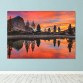 Enchanted Lake Sunset Canvas Afdruk (Insitu (Houten vloer))