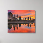 Enchanted Lake Sunset Canvas Afdruk (Voorkant)