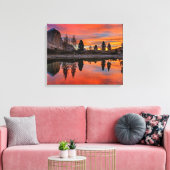 Enchanted Lake Sunset Canvas Afdruk (Insitu (Woonkamer))