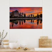 Enchanted Lake Sunset Poster (Keuken)