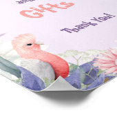 Enchanted Lavendel Gifts Tafel Baby shower Poster (Hoek)