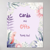 Enchanted Lavendel Gifts Tafel Baby shower Poster (Voorkant)