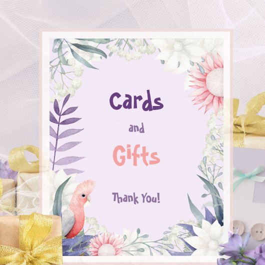 Enchanted Lavendel Gifts Tafel Baby shower Poster