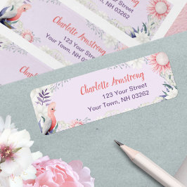 Enchanted Lavender Baby shower Retouradres Etiket