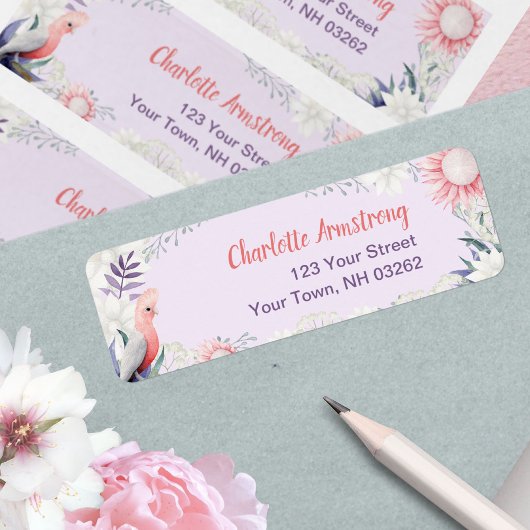 Enchanted Lavender Baby shower Retouradres Etiket