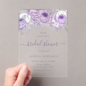 Enchanted Lavender Bridal Shower Acryl Uitnodigingen (Insitu (Draagbaar))