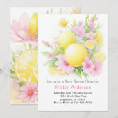 Enchanted Lemon Grove Dreamy Girl Baby shower Kaart (Voorkant / Achterkant)