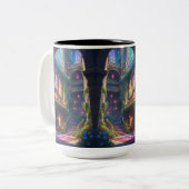 Enchanted Library Mug Tweekleurige Koffiemok (Voorkant links)