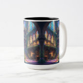 Enchanted Library Mug Tweekleurige Koffiemok (Voorkant rechts)