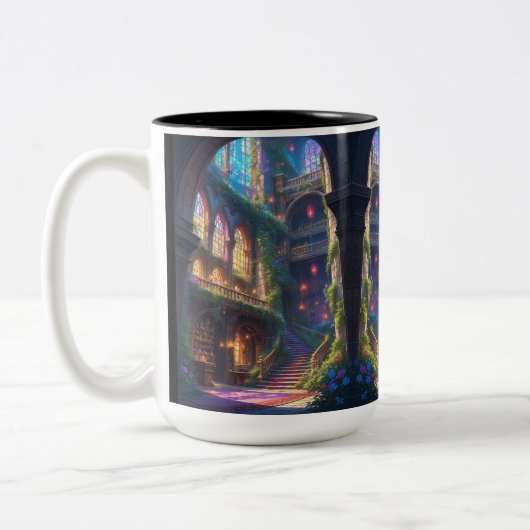 Enchanted Library Mug Tweekleurige Koffiemok (Links)