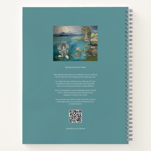 "Enchanted Lily Pond" gepersonaliseerd tijdschrift Notitieboek (Achterkant)